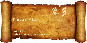 Masan Zia névjegykártya